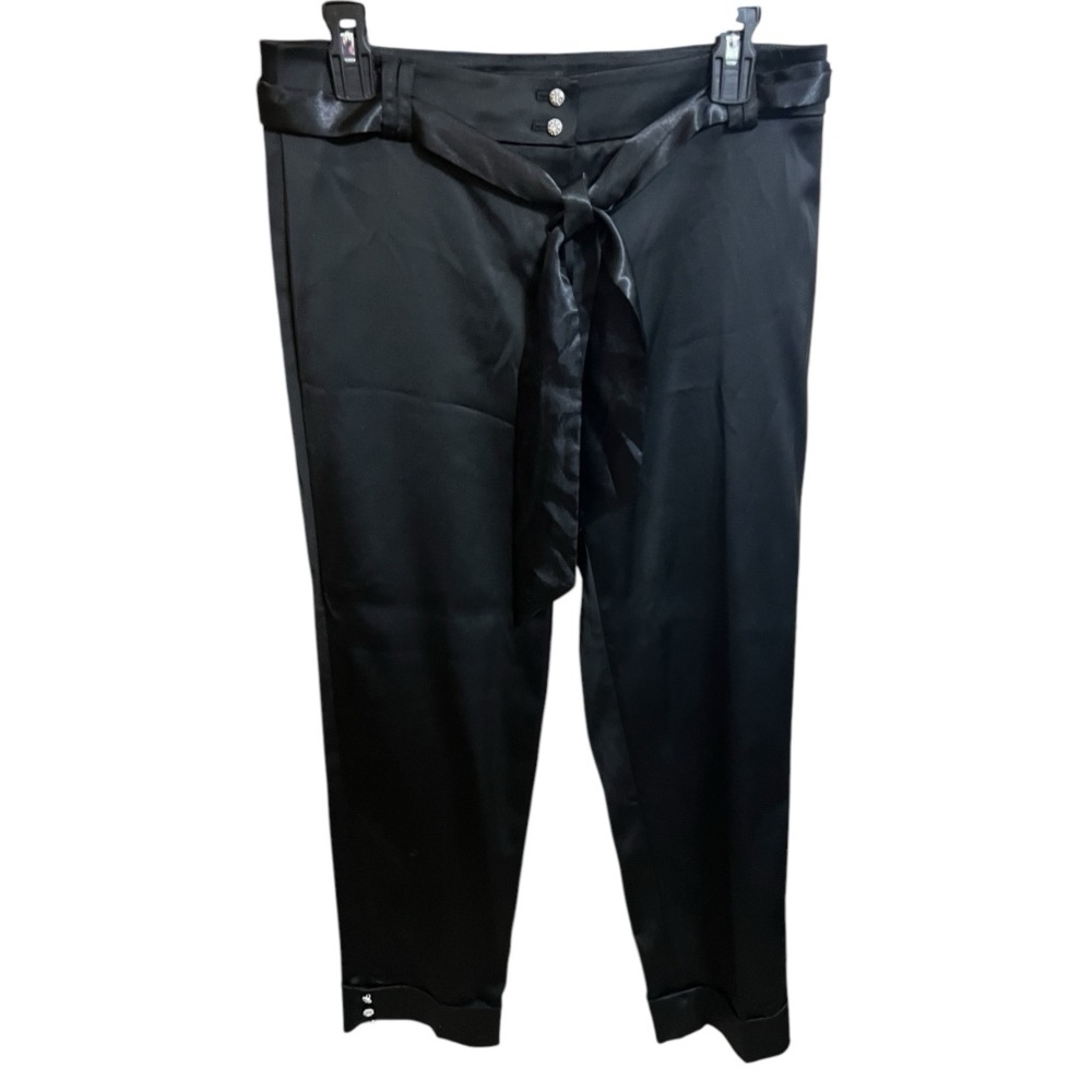 White House Black Market Black Dress Pants With Bow Belt